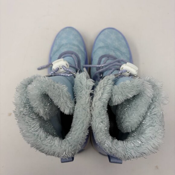 Sorel Disney Frozen Elsa Whitney girls winter boots blue 6 purple pre-worn snow - Picture 9 of 11